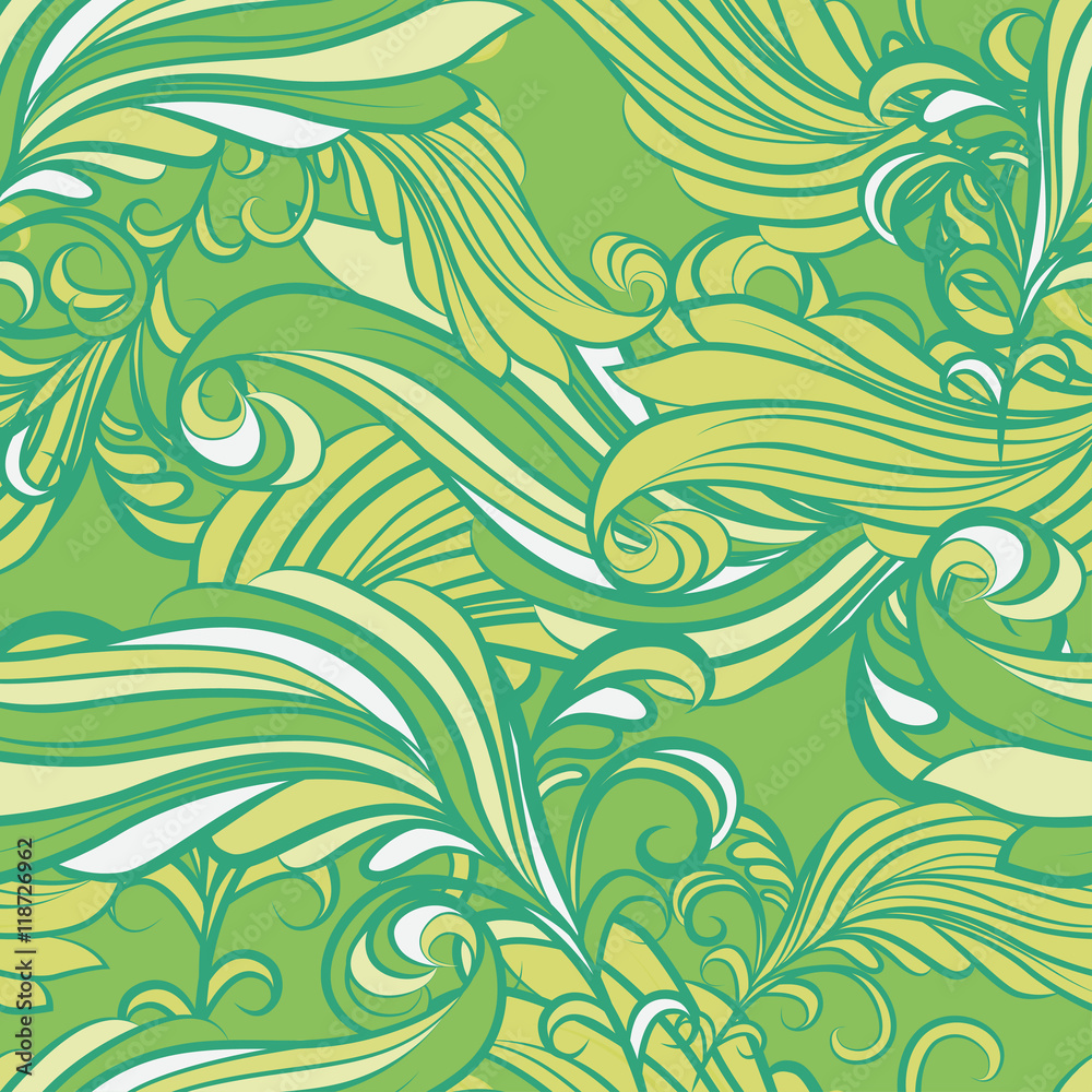 Fototapeta seamless pattern in green 