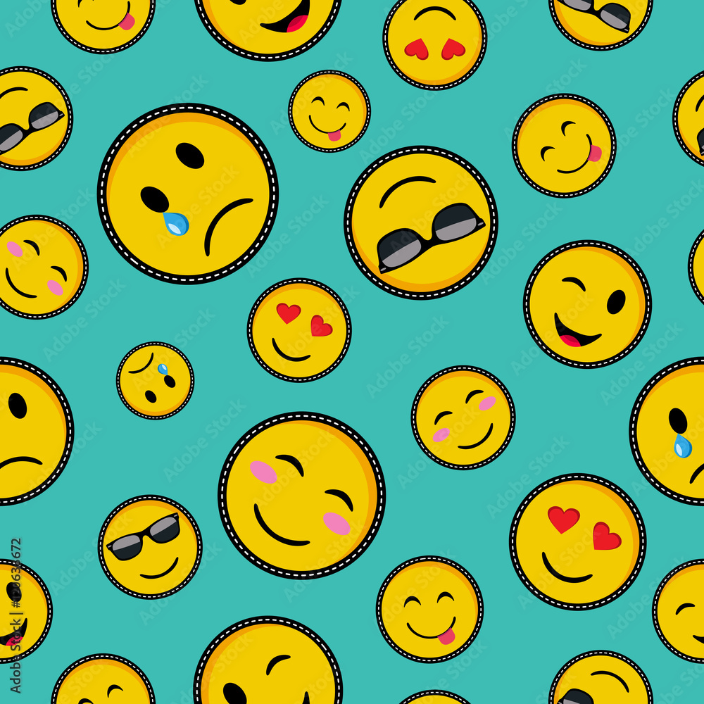 Tapeta Cute emoji designs Seamless