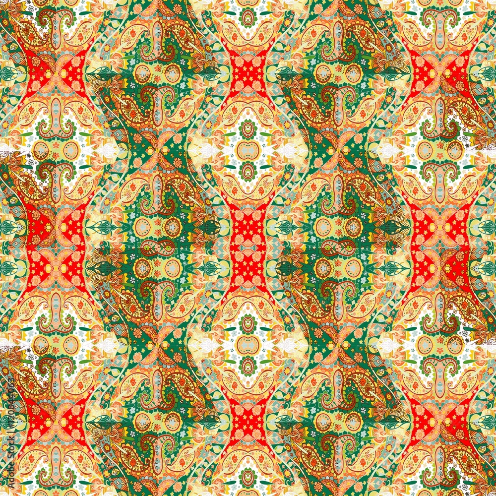 Tapeta Ethnic seamless pattern with