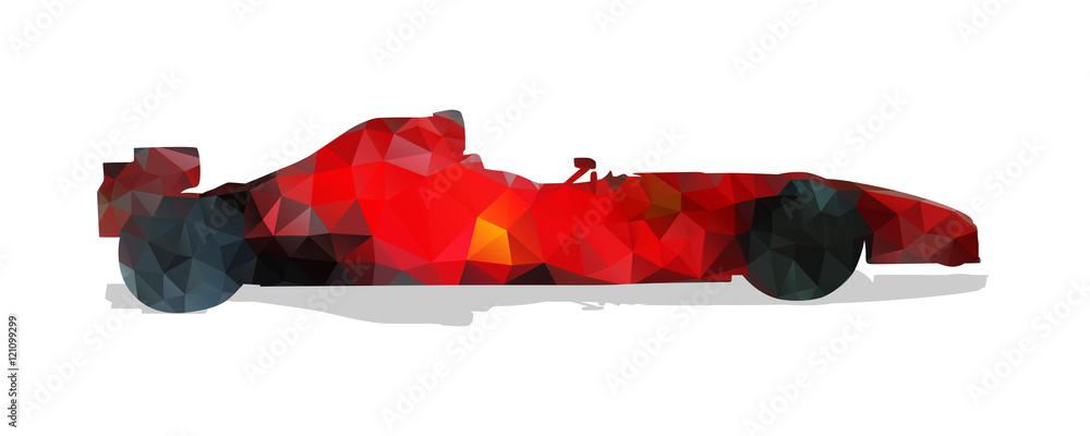 Fototapeta Formula racing car. Red