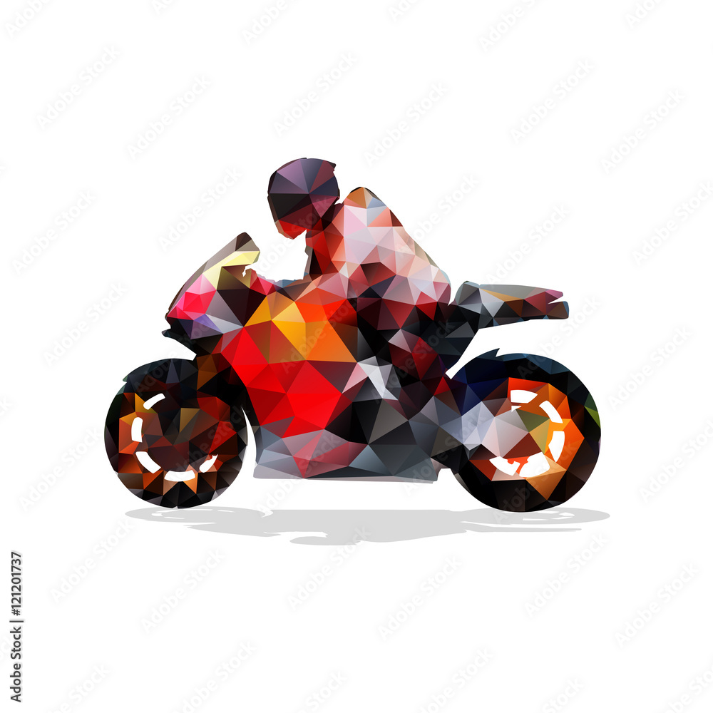 Fototapeta Motorbike, abstract geometric