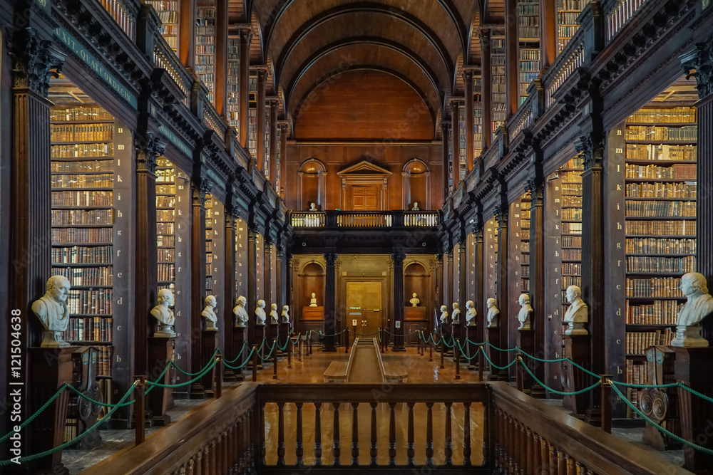 Obraz Kwadryptyk Book of Kells Library in