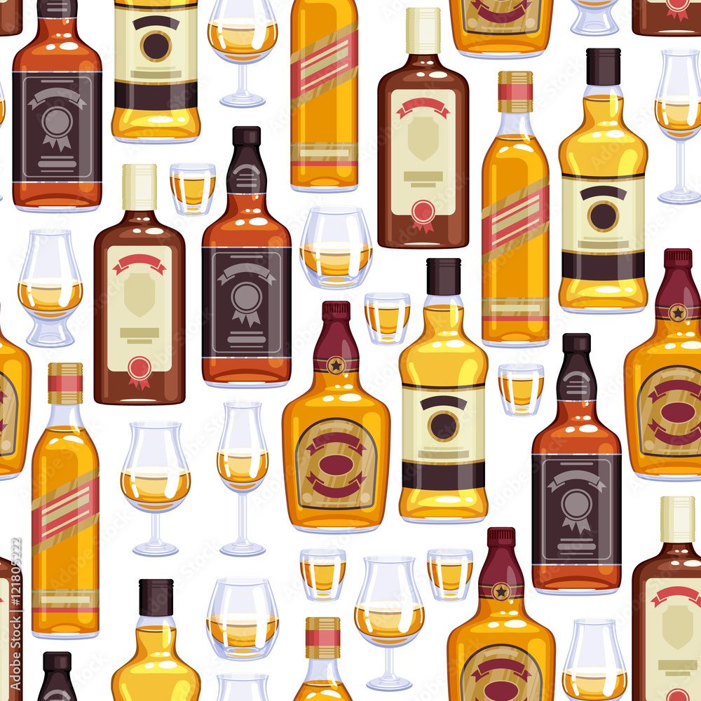 Tapeta Whisky bottles and glasses