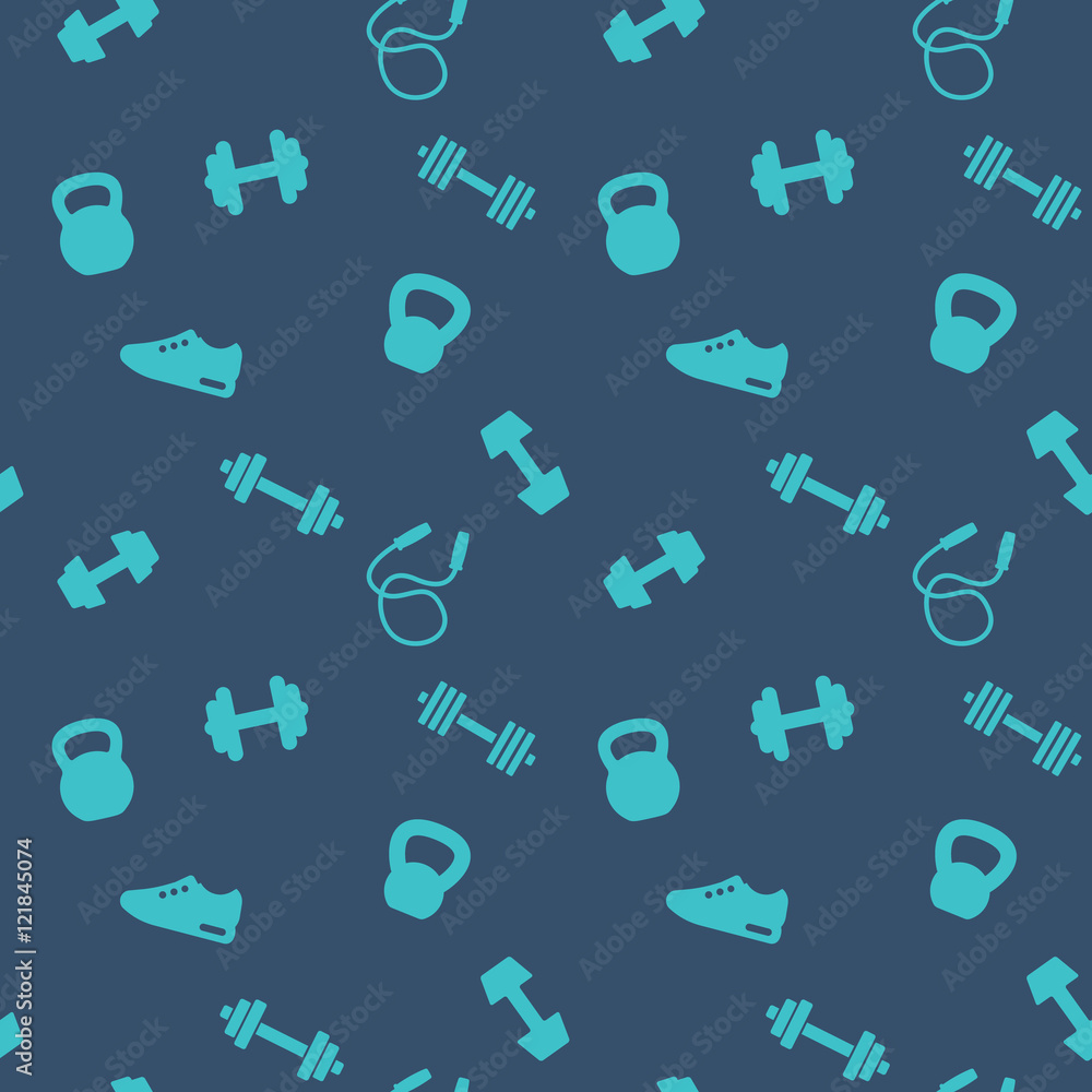 Fototapeta seamless pattern with gym