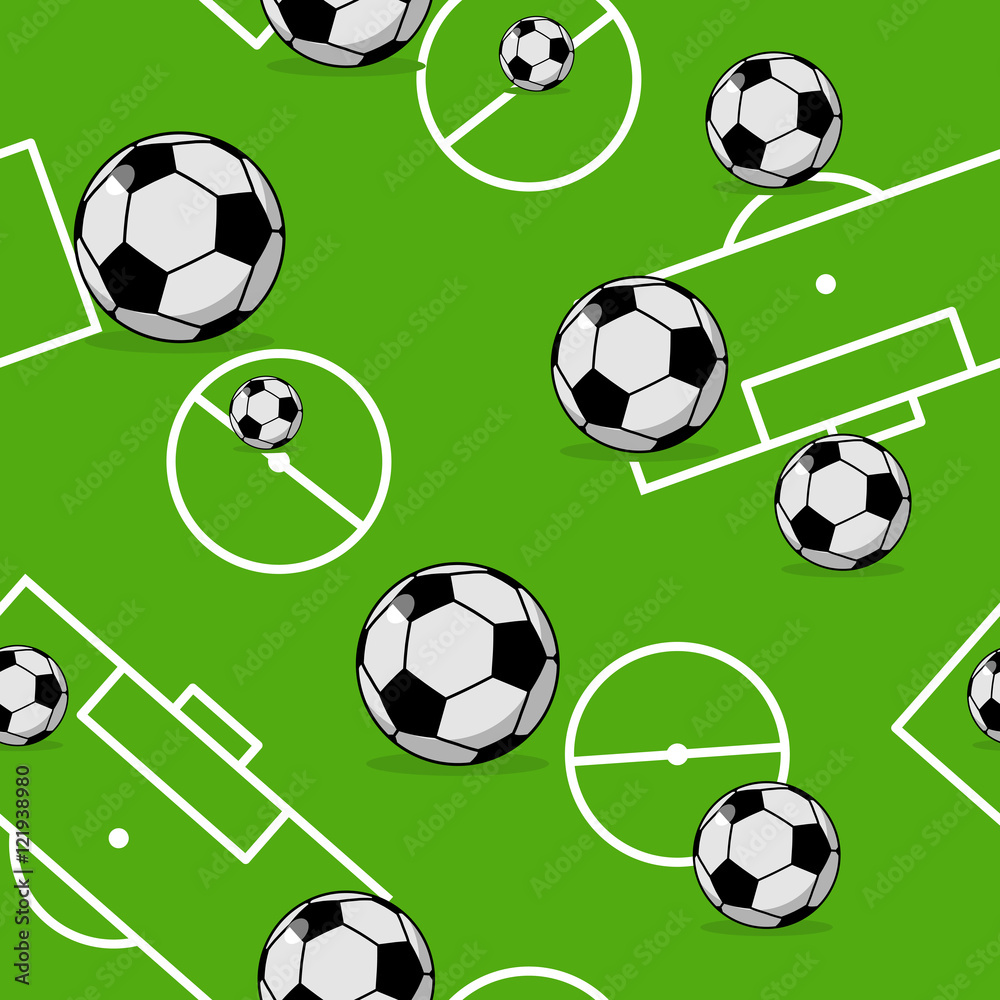 Tapeta Soccer ball seamless pattern.