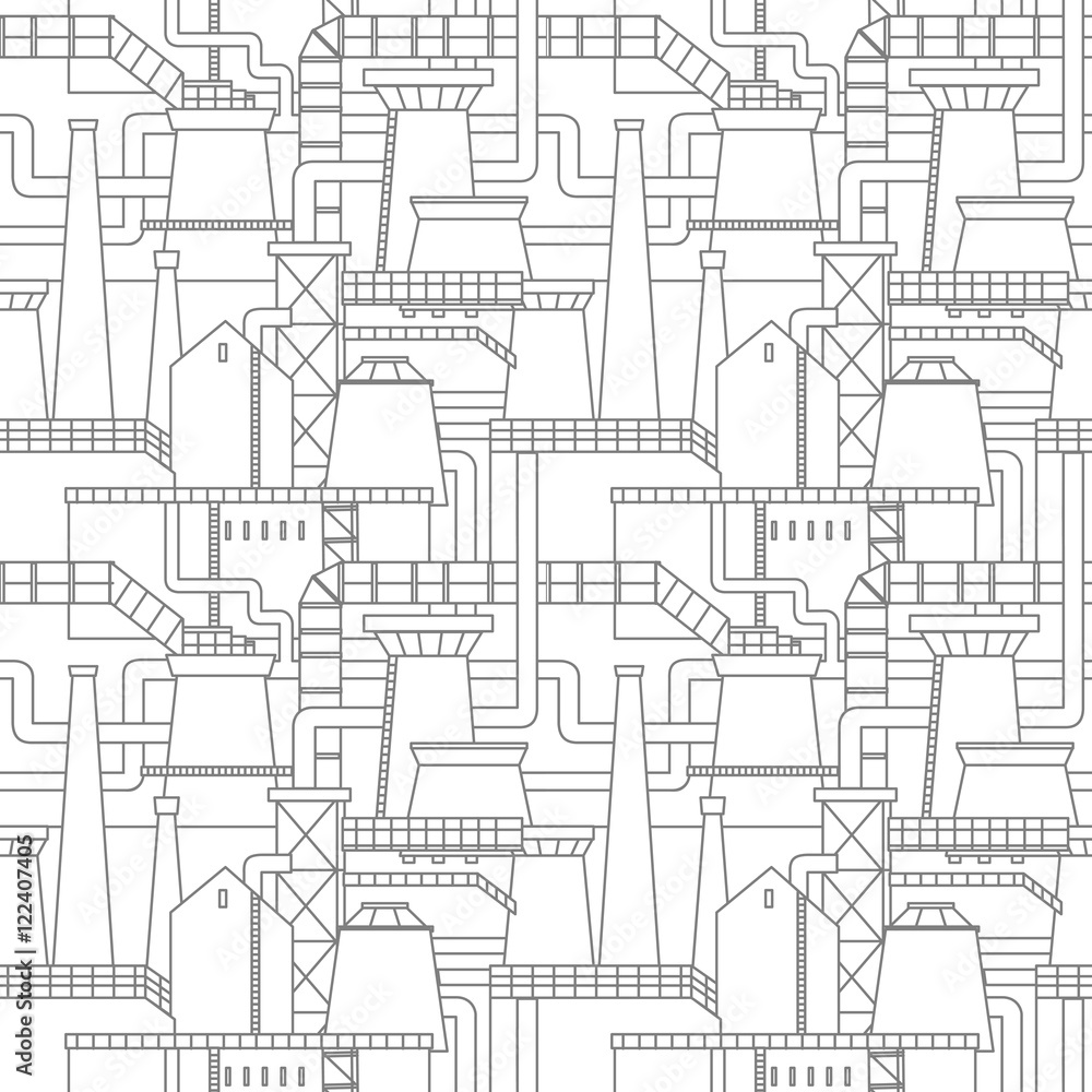 Fototapeta Industrial city pattern