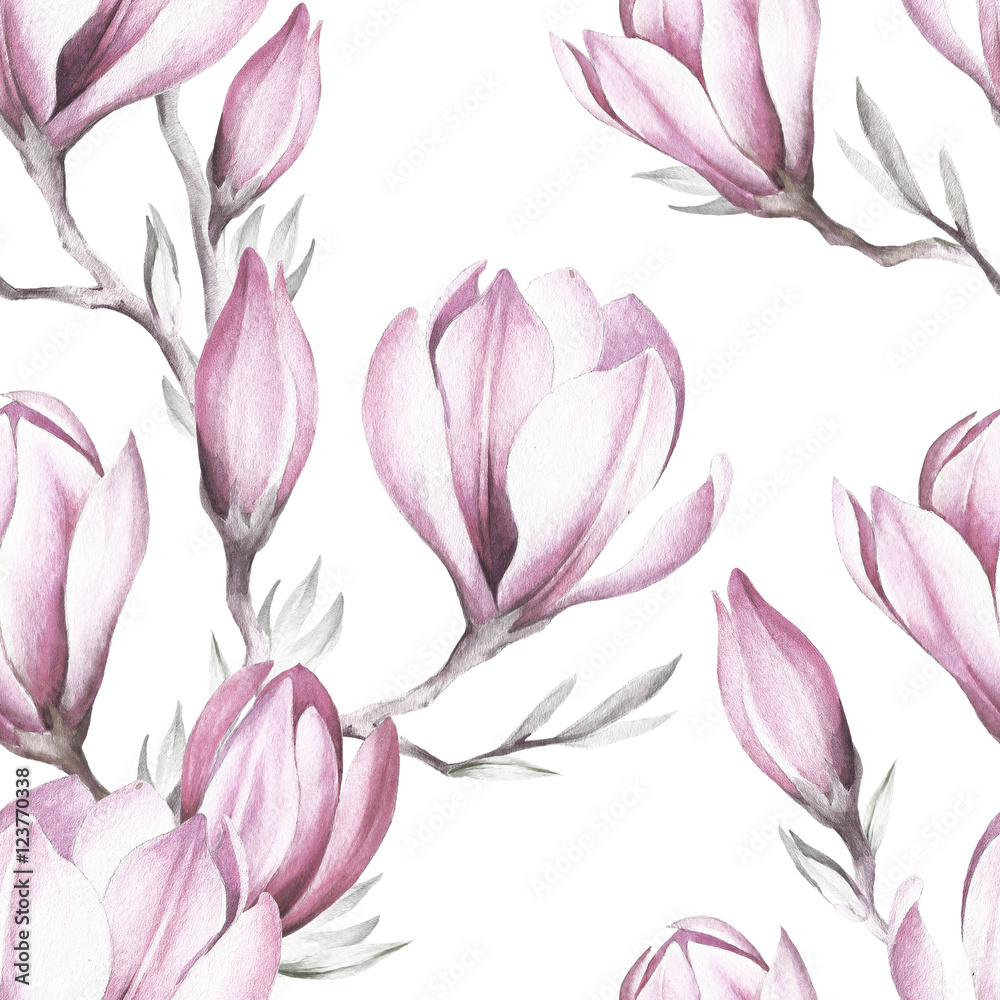 Tapeta Seamless pattern with blooming