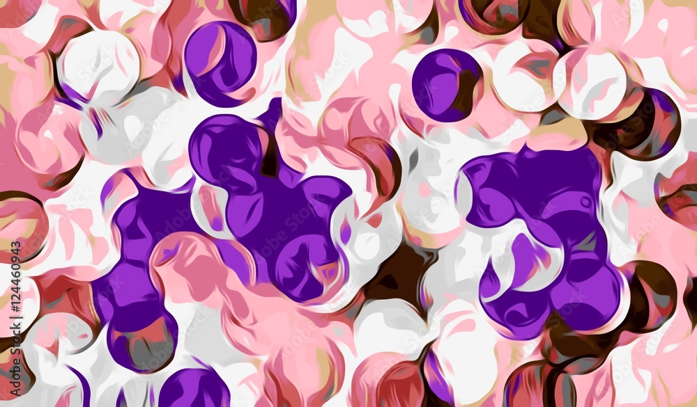 Obraz Pentaptyk pink and purple circle pattern