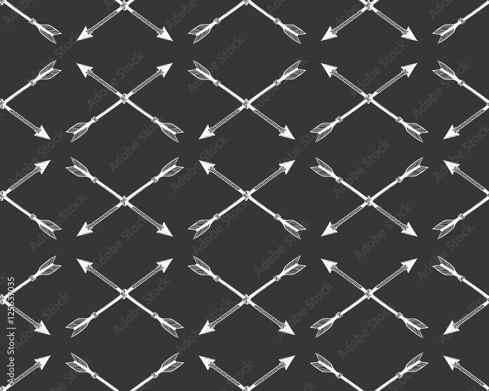 Obraz Tryptyk Arrows seamless pattern.