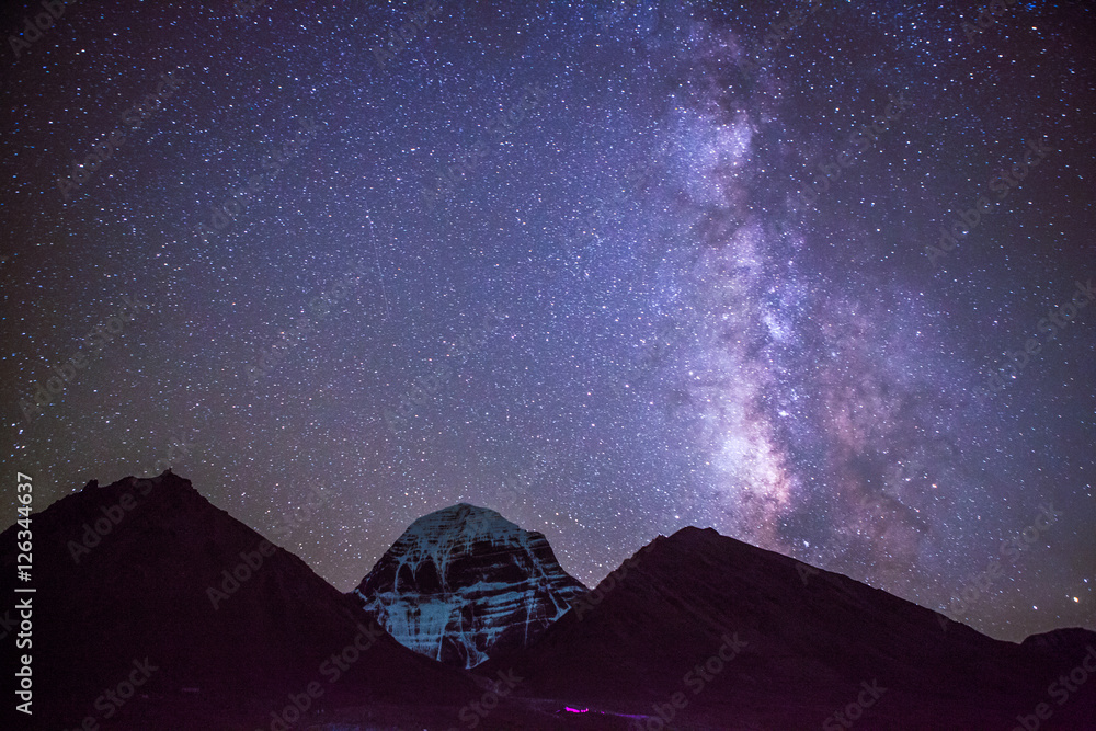 Fototapeta Milkyway on the Mt.Kailash in