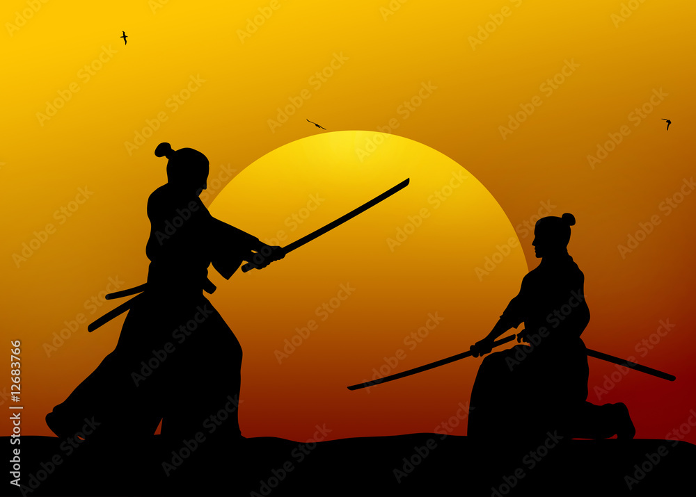 Obraz Tryptyk Samurai