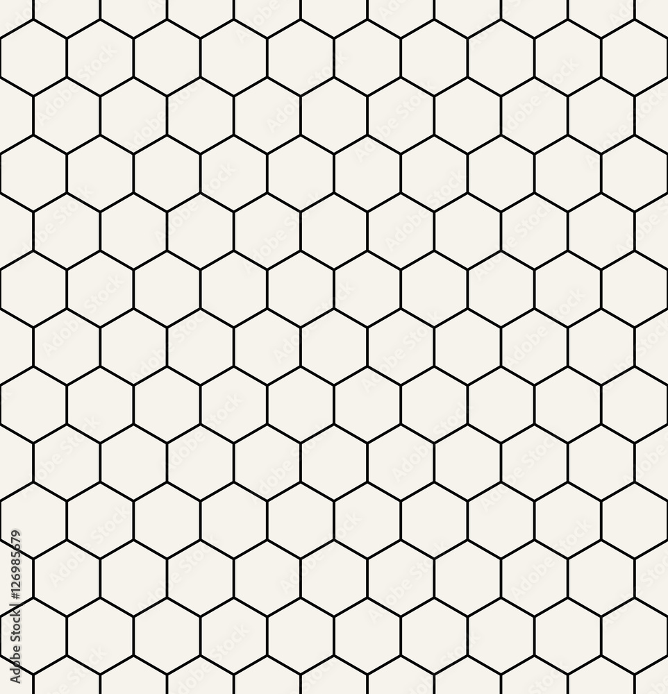 Tapeta hexagon geometric black and