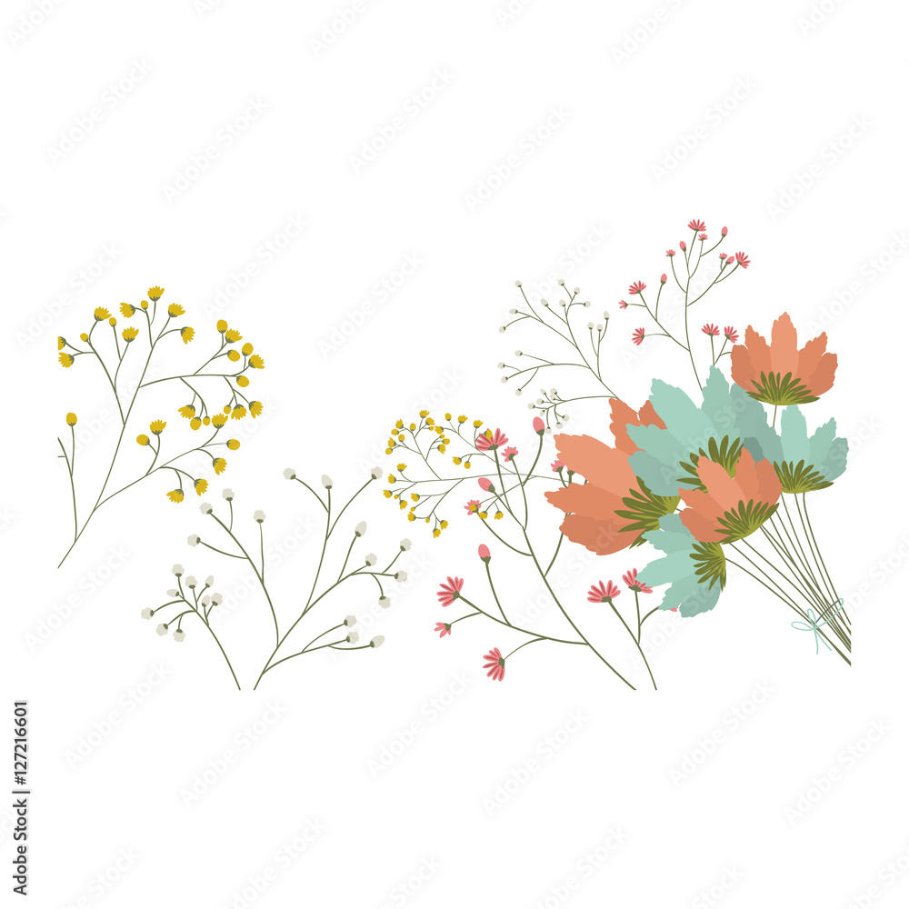 Fototapeta Flowers icon. Decoration