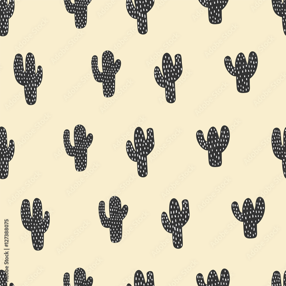 Tapeta seamless cactus pattern