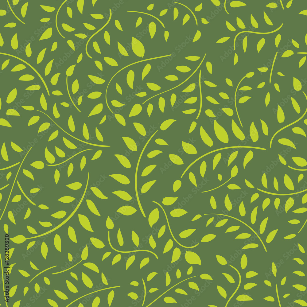 Tapeta Leaves seamless pattern.
