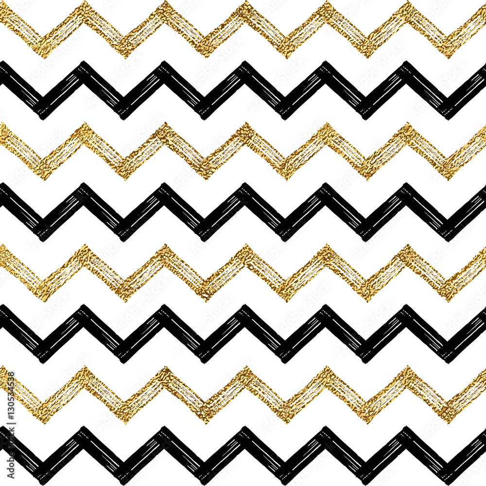 Tapeta Seamless pattern of black gold