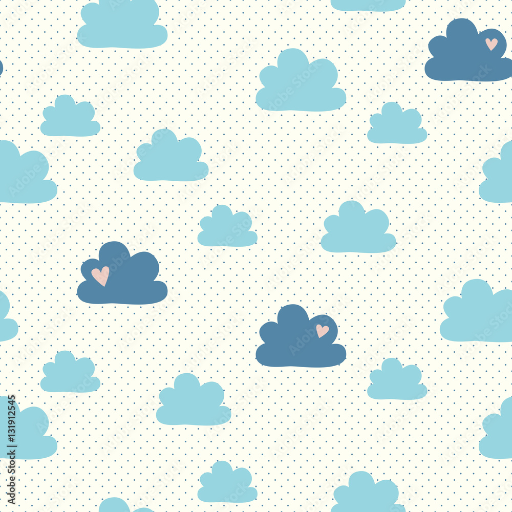 Tapeta seamless pattern with clouds