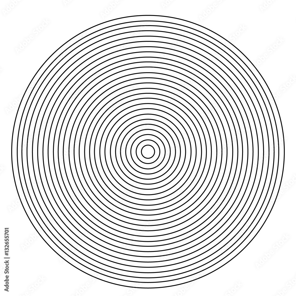 Obraz Pentaptyk Concentric circle element on a