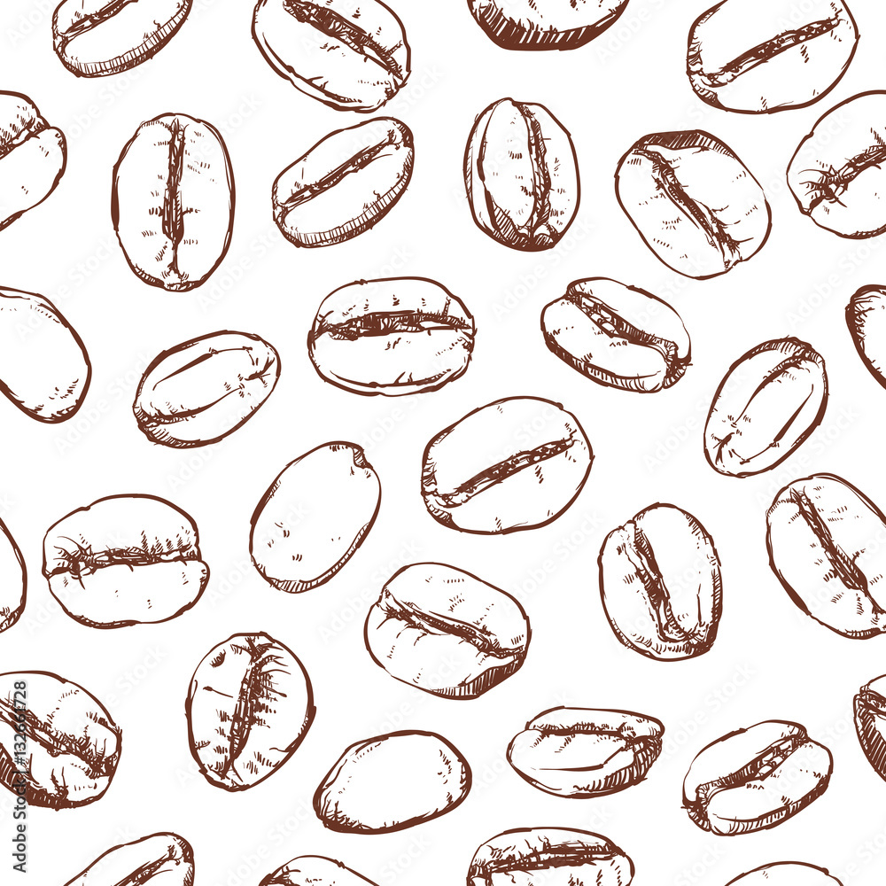 Tapeta Coffee bean pattern including