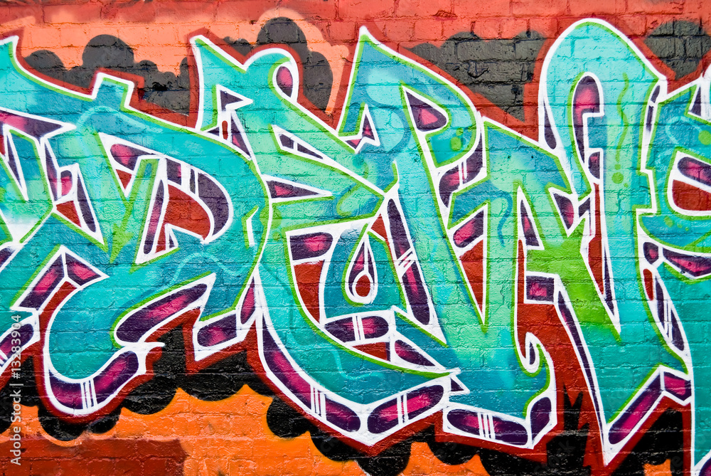 Fototapeta Graffiti detail on the