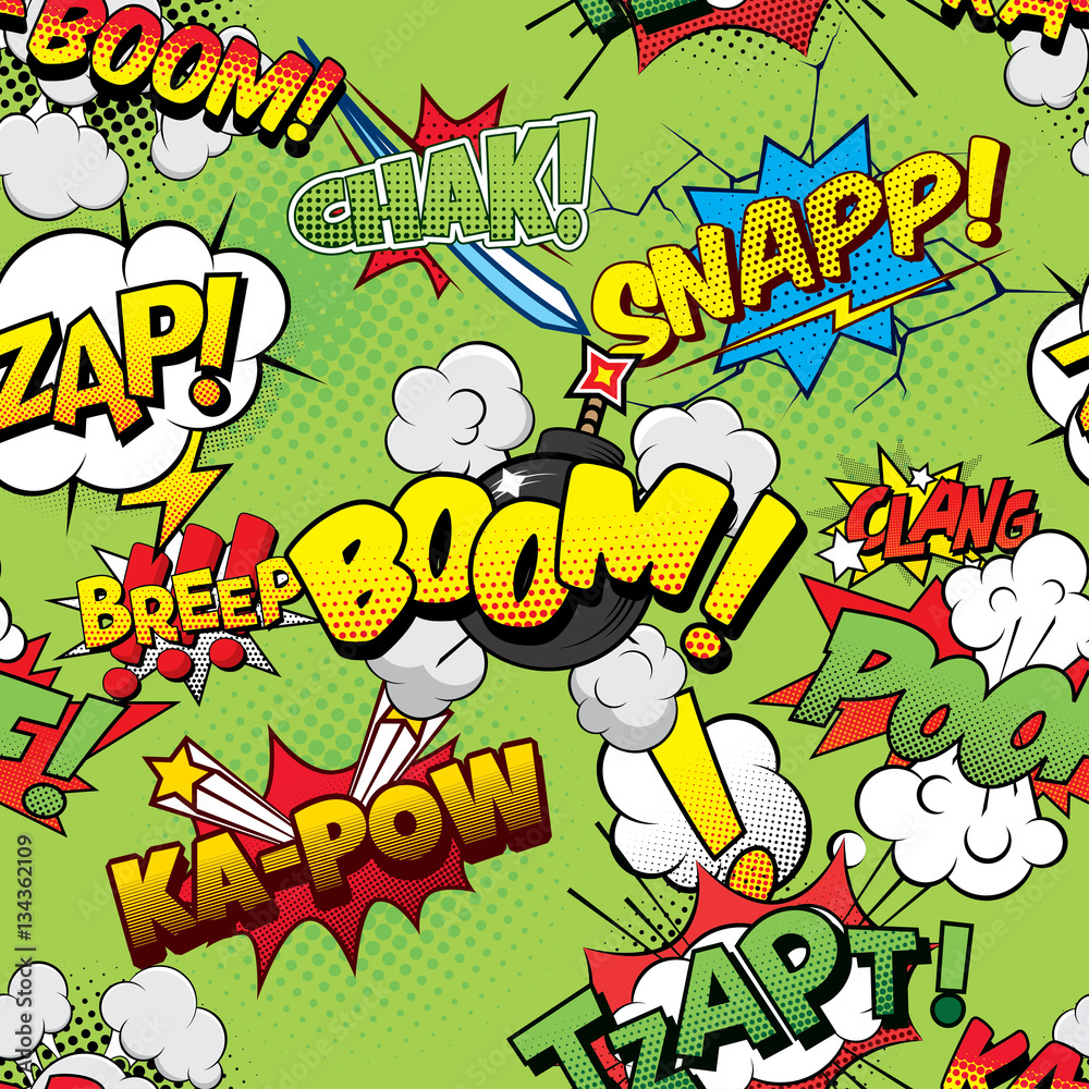 Tapeta Boom Seamless comics
