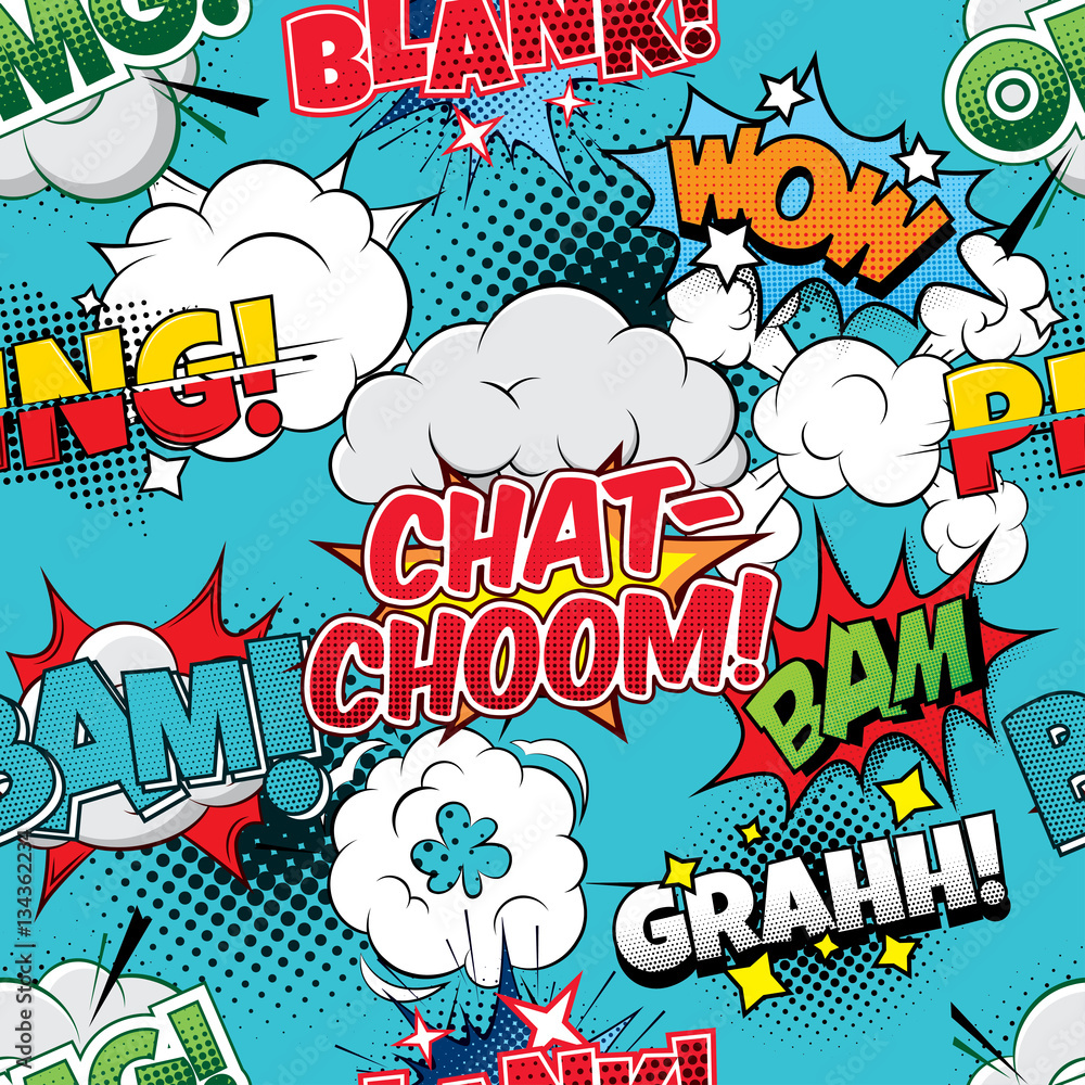 Tapeta Chat-choom Seamless comics