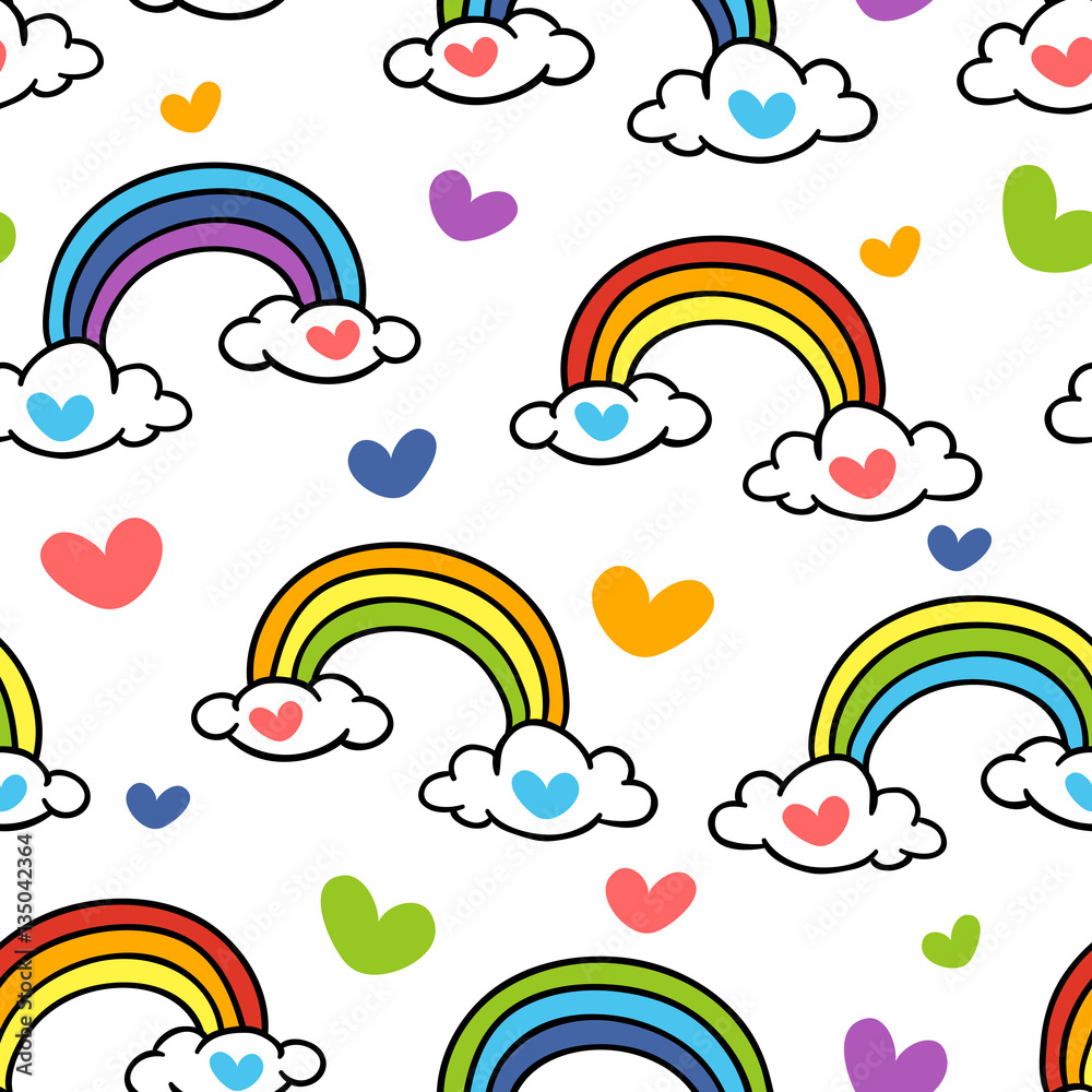 Tapeta doodle rainbow