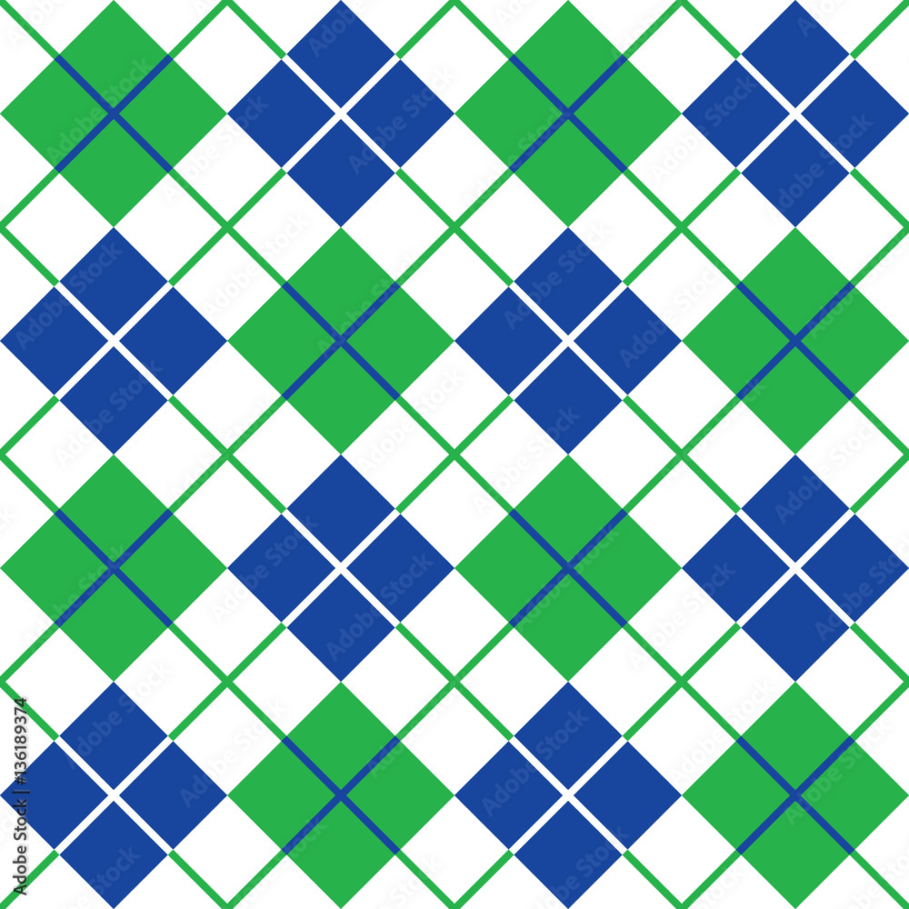 Tapeta Argyle Pattern in blue and