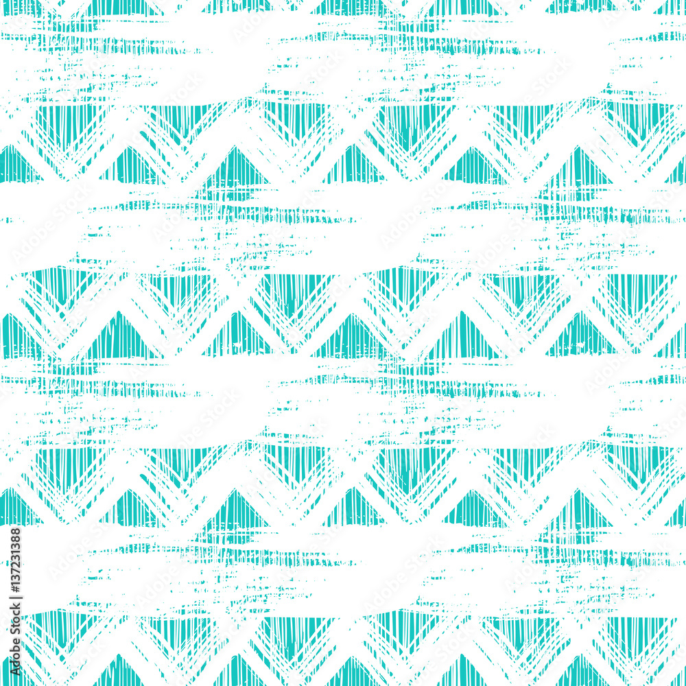Tapeta Seamless ethnic zigzag pattern