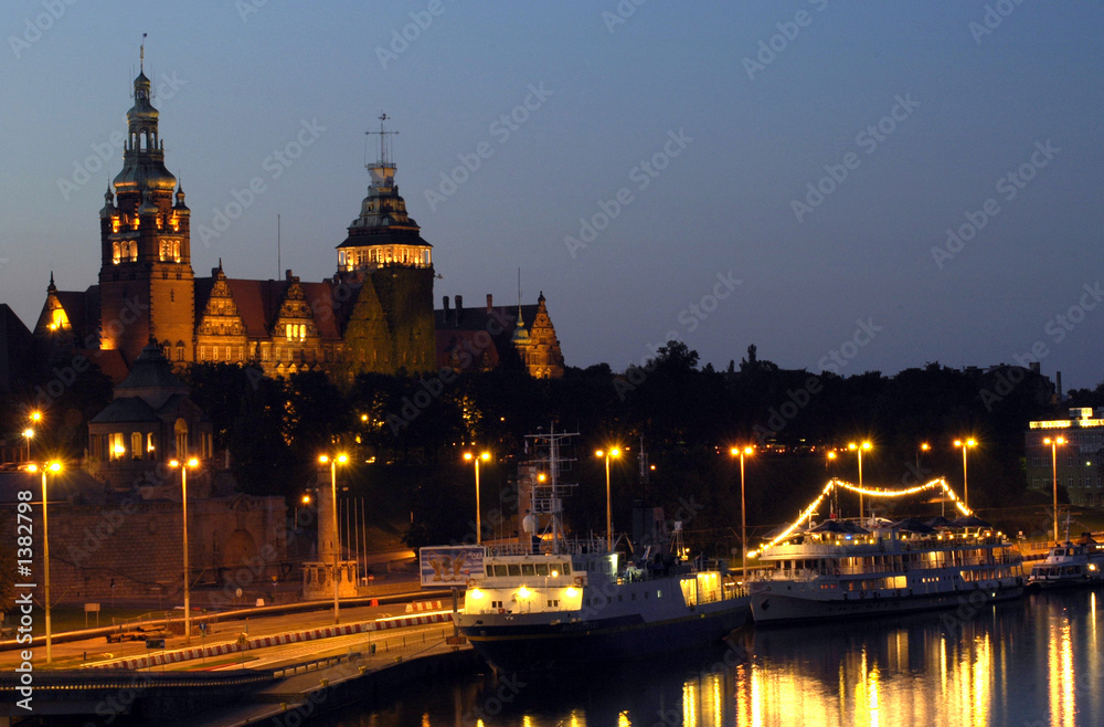 Obraz Kwadryptyk city by night