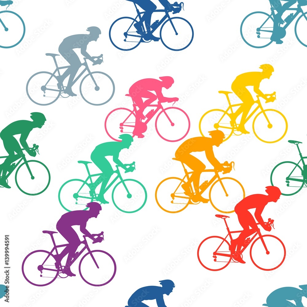 Tapeta Bicycle drivers pattern -