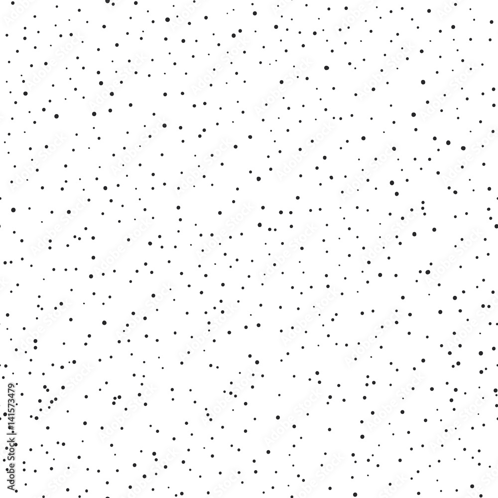 Tapeta Black Chaotic Dots on White