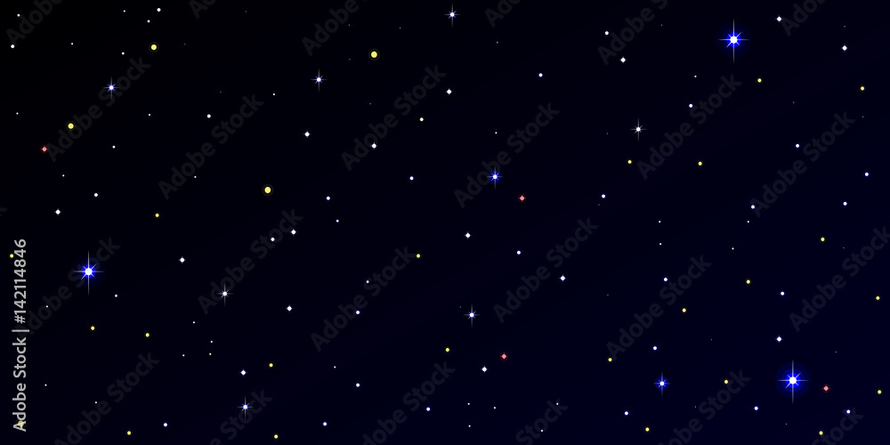 Tapeta Panoramic view of night starry