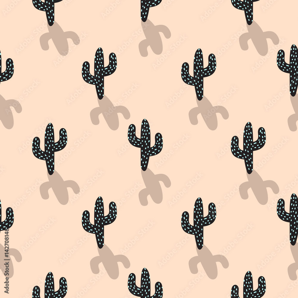 Tapeta Cactus plant vector seamless