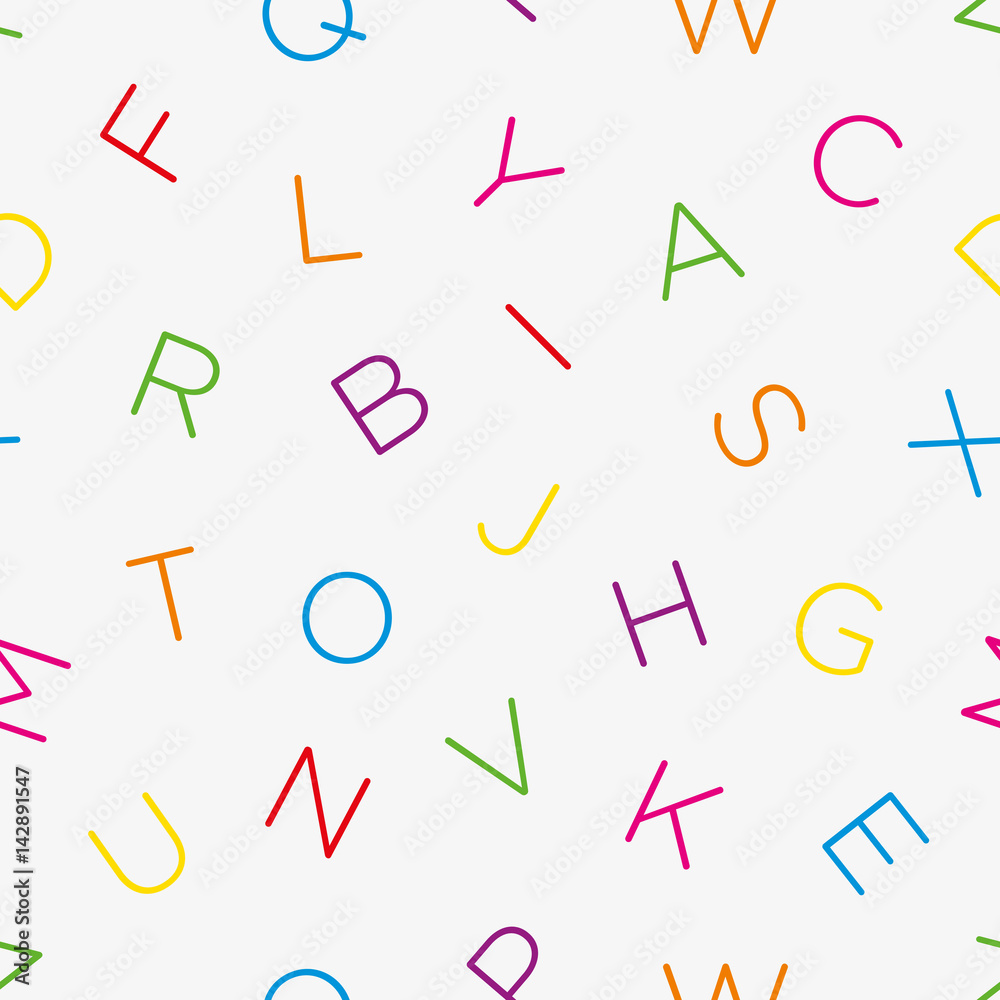 Tapeta Colorful alphabet seamless