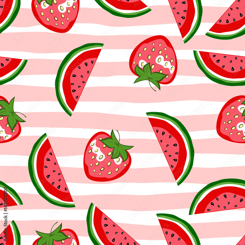 Tapeta Watermelon and strawberry