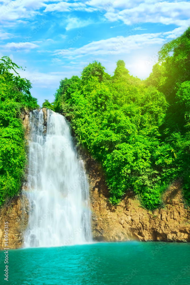 Obraz Kwadryptyk Bobla waterfall