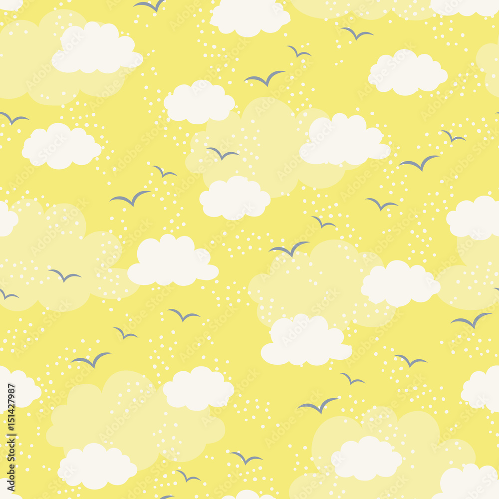 Tapeta seamless pattern with clouds