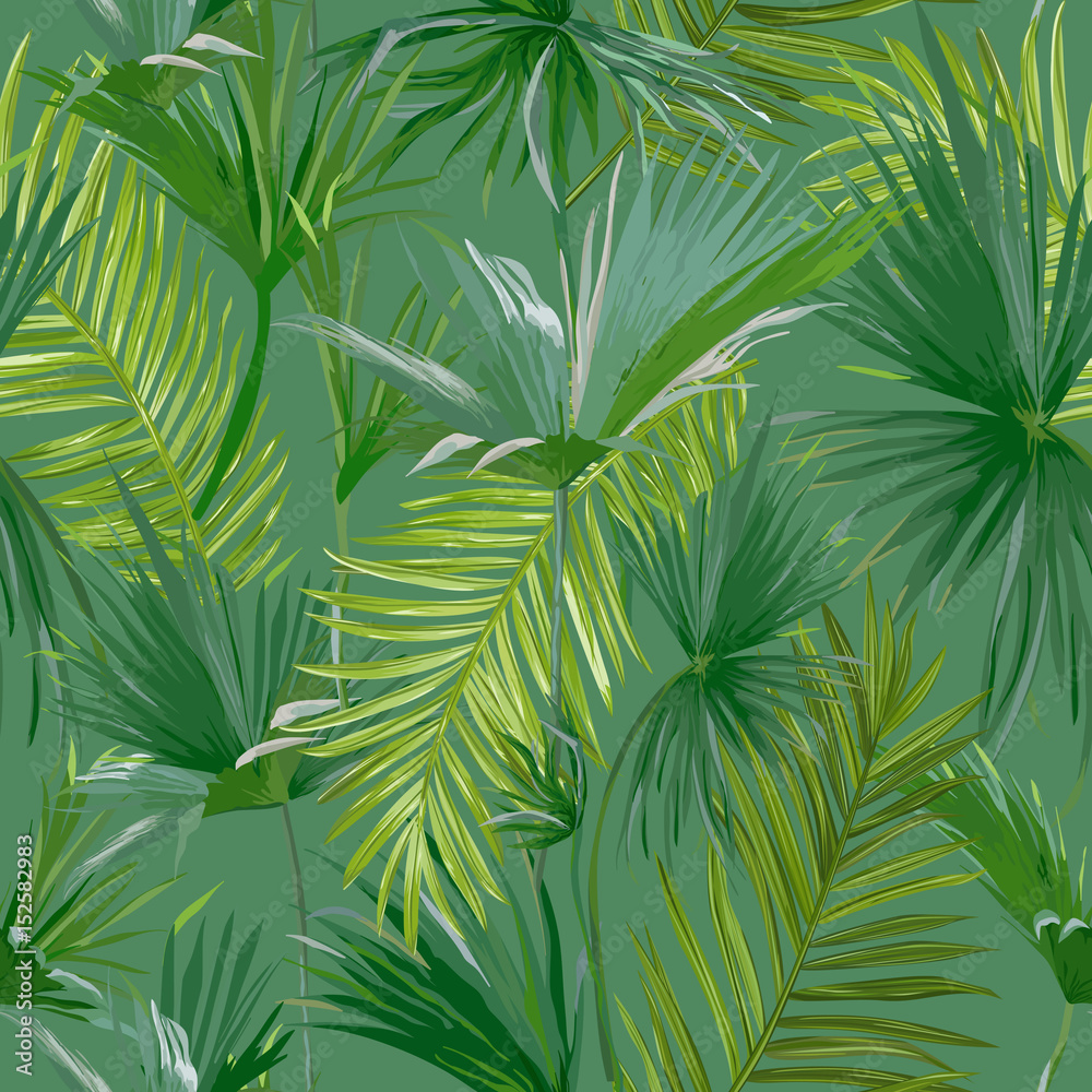 Tapeta Tropical Palm Leaves, Jungle
