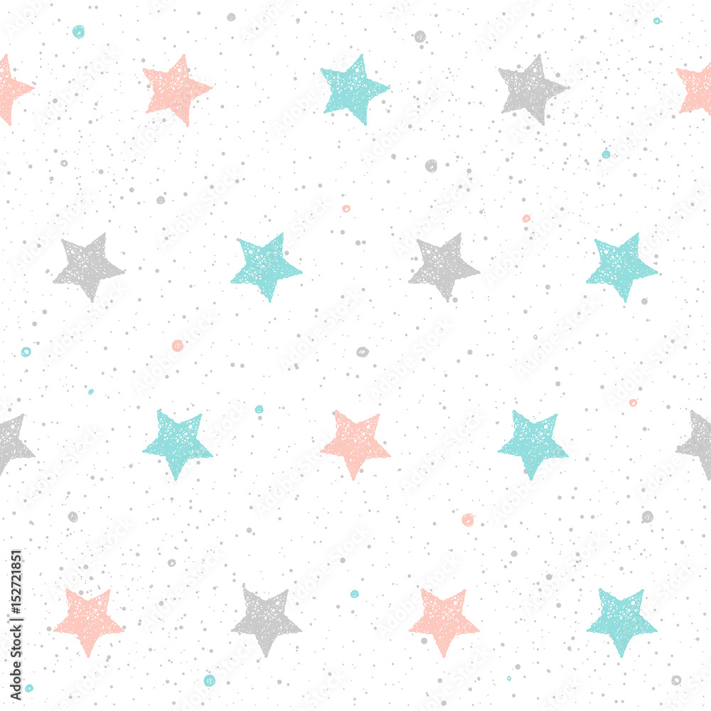 Tapeta Doodle star seamless pattern