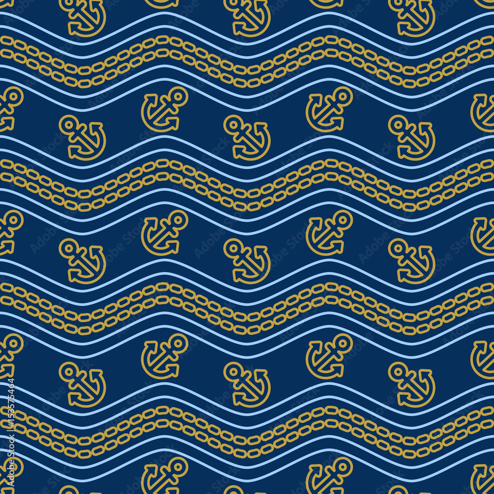 Tapeta Seamless pattern with waving
