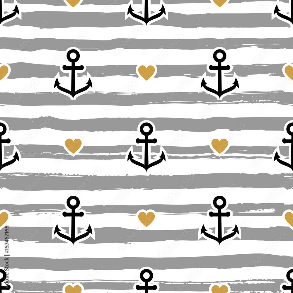 Tapeta Striped pattern marine.