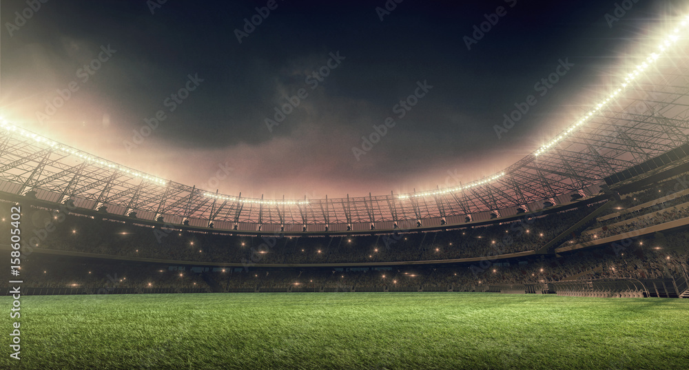 Obraz na płótnie soccer stadium with green
