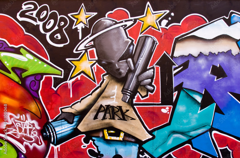 Fototapeta Urban graffiti in Brighton,
