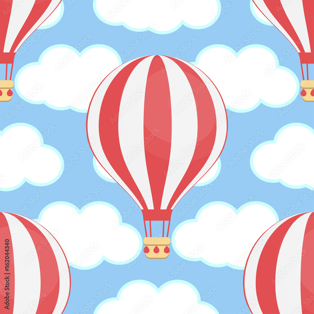 Tapeta Hot air balloon, sky, clouds,
