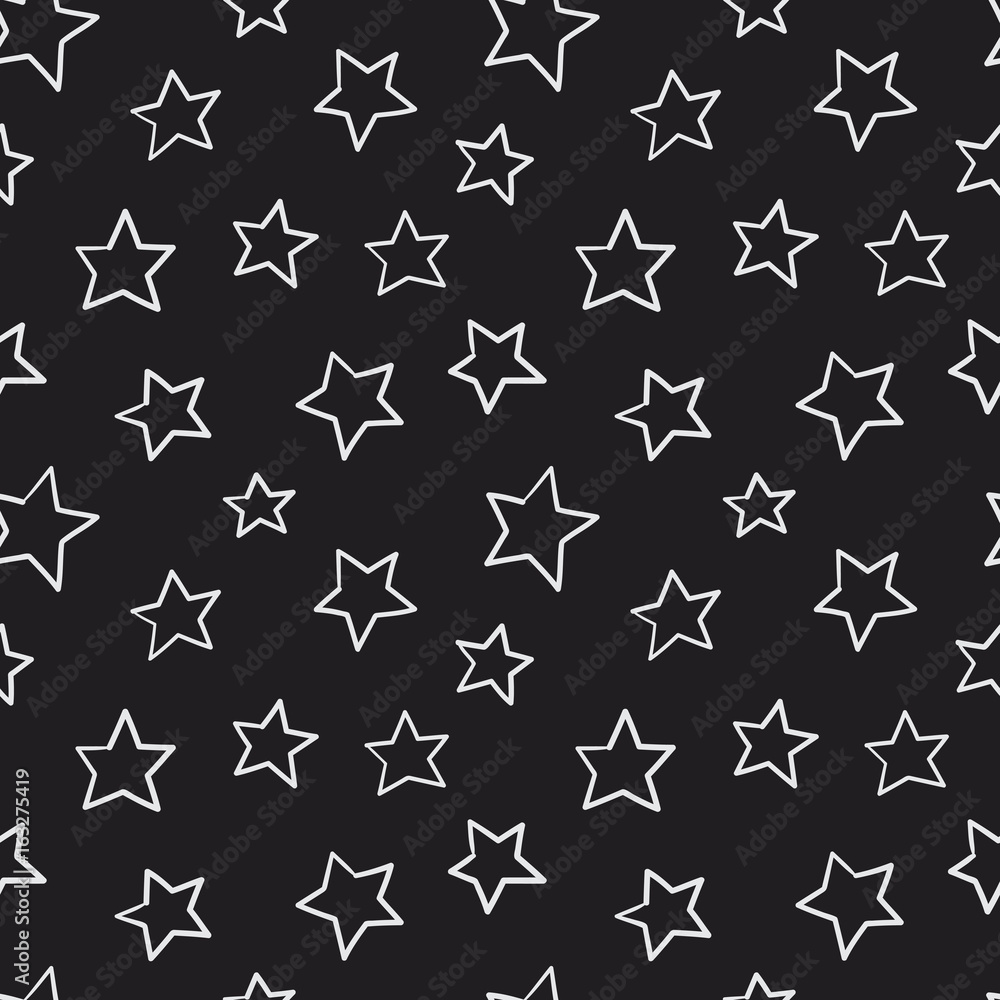 Tapeta White stars seamless pattern