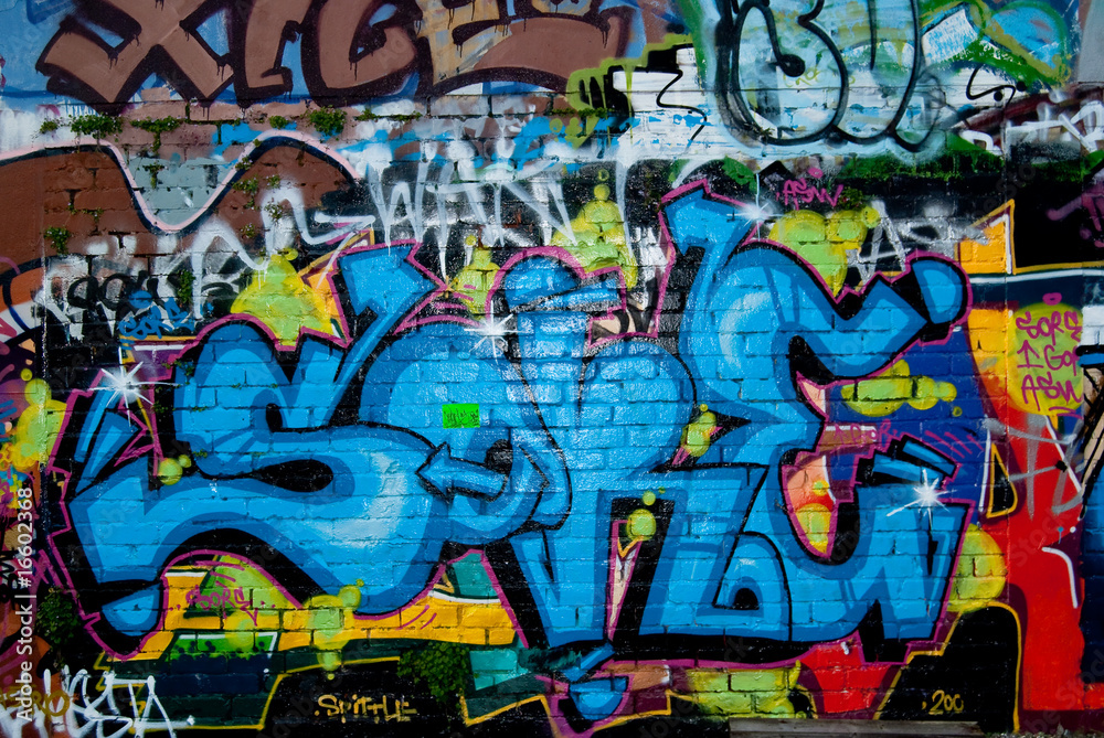 Obraz Kwadryptyk Graffiti detail on the