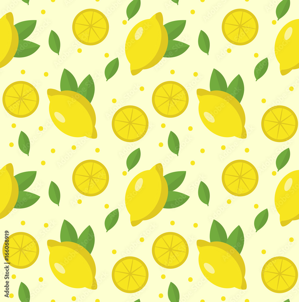 Tapeta Lemon seamless pattern.