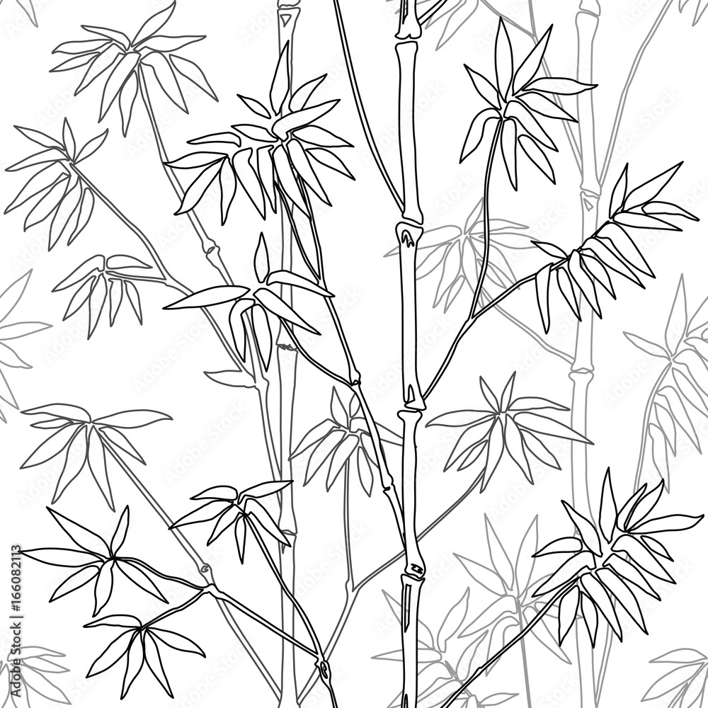 Tapeta Bamboo Seamless Pattern