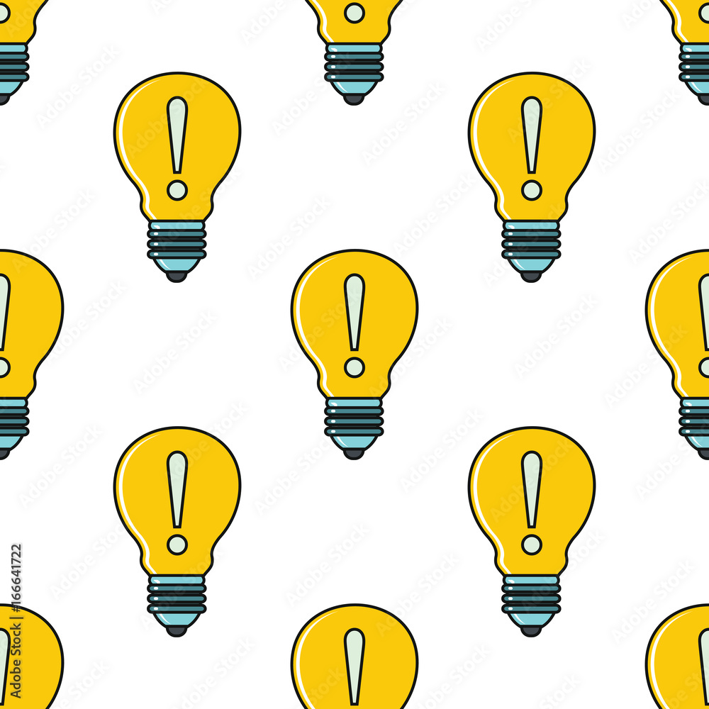 Tapeta Idea lamp seamless pattern in